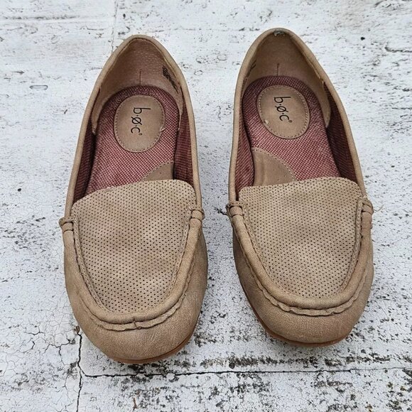 B.O.C Women Loafer Shoes Taupe Vegan Faux Leather Upper Slip On Shoes Size 10M - Picture 4 of 10